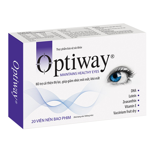 Optiway là sản phẩm kết hợp giữa tinh hoa thảo dược phương Đông Ocuten và thành phần thảo dược quý Châu Âu Bilberry.